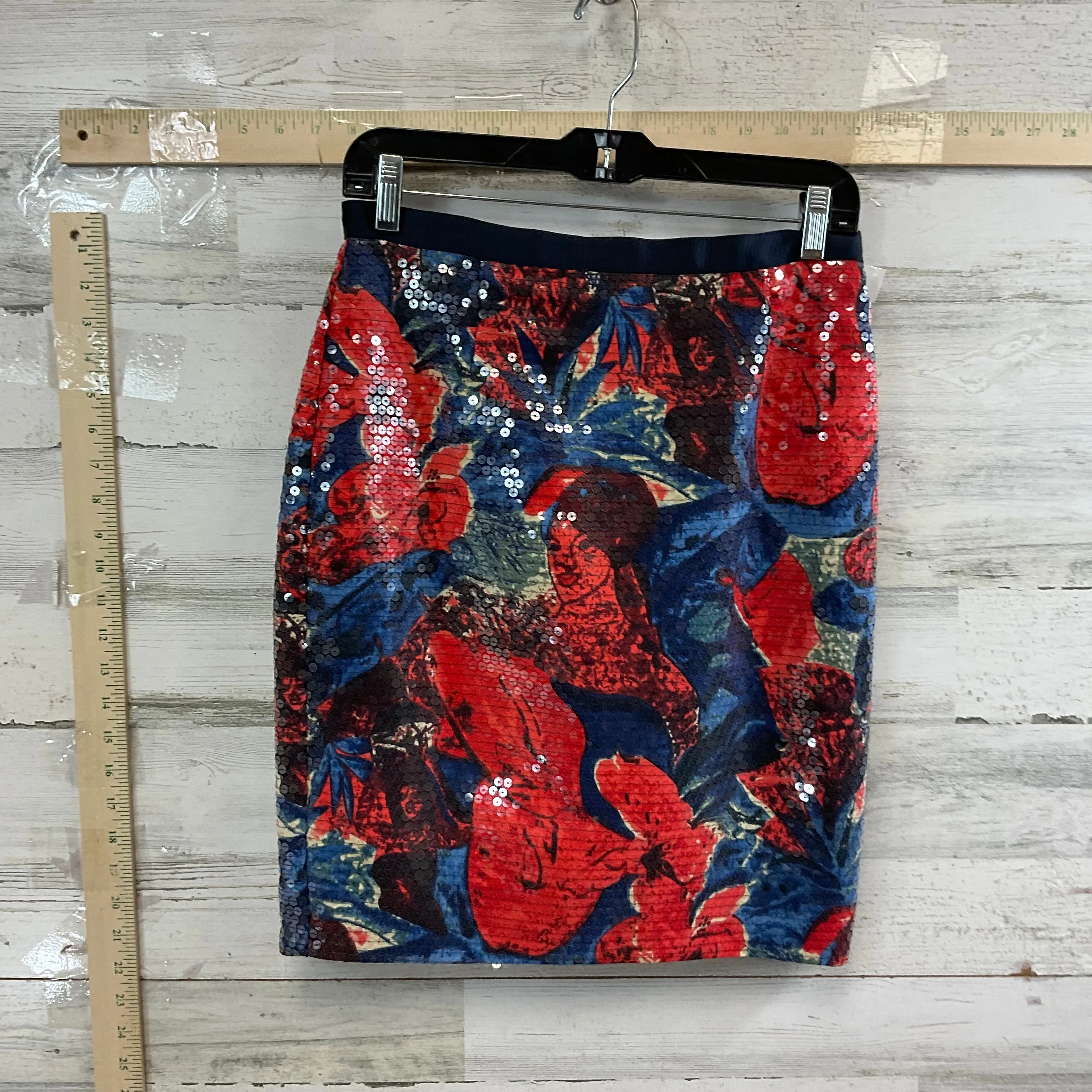 Blue & Red Skirt Set 2pc Anthropologie, Size PETITE SMALL