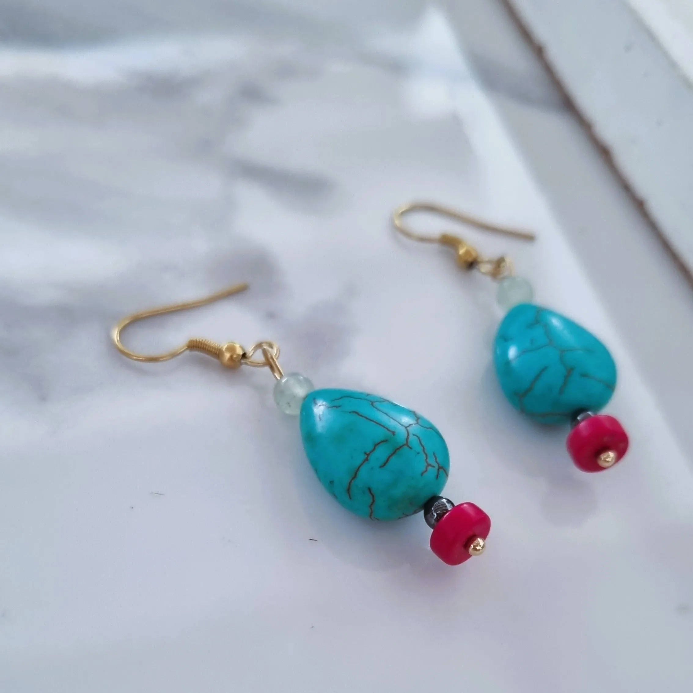 Blue drops earrings