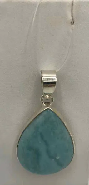 Blue Sterling Silver Larimar SS Larimar Pend