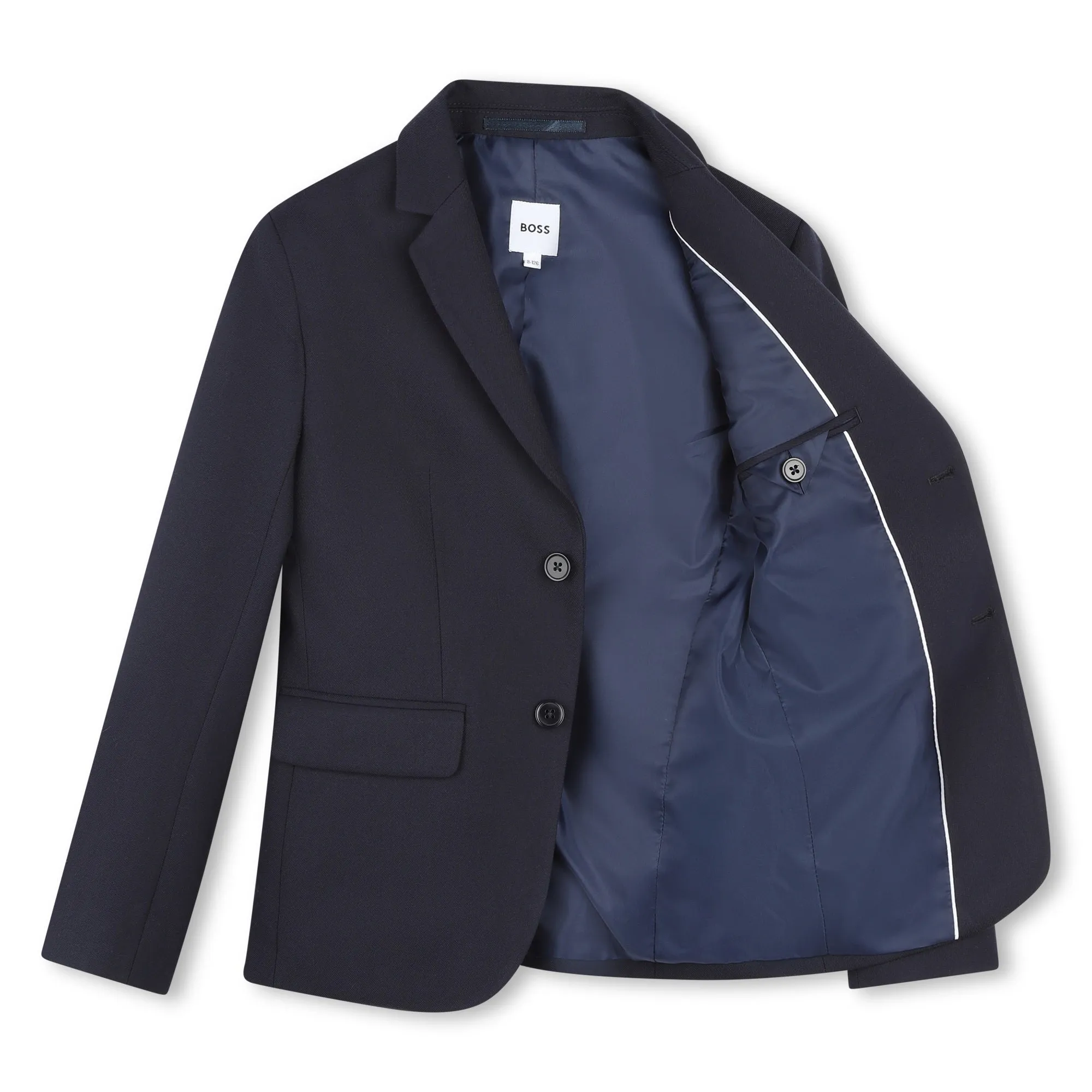 Boss Boys Navy Blue Twill Suit