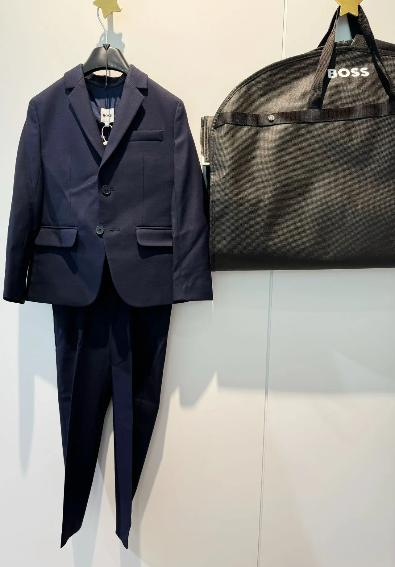 Boss Boys Navy Blue Twill Suit