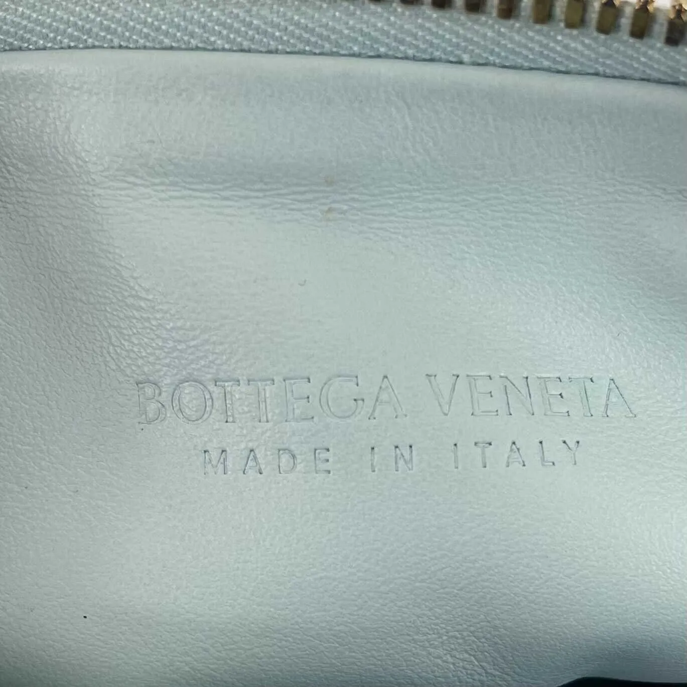 Bottega Veneta - Mini Jodie Knotted Leather Washed Teal Blue - Brand New