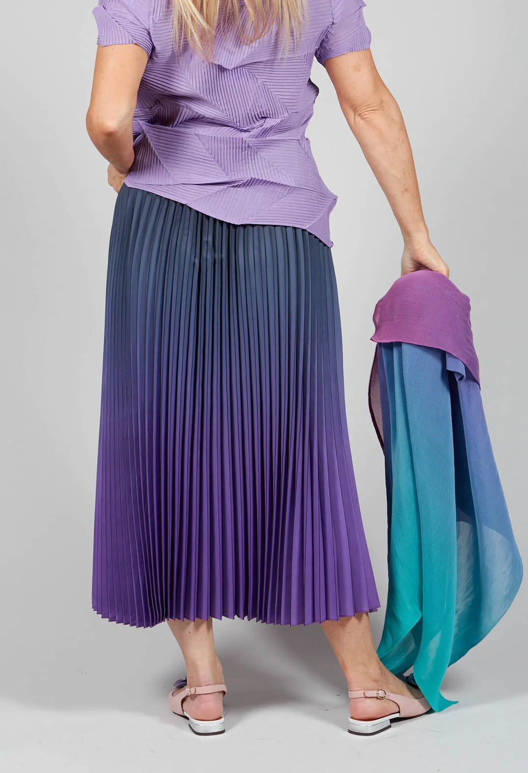 Boxy Skirt in Blueberry and Lavender