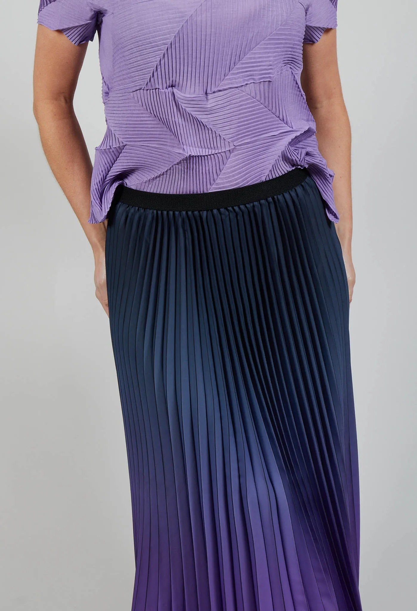 Boxy Skirt in Blueberry and Lavender