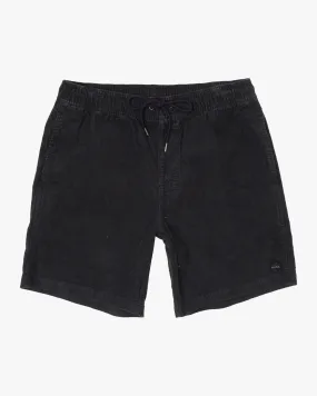 Boys Escape Corduroy Walkshorts 16" - Black