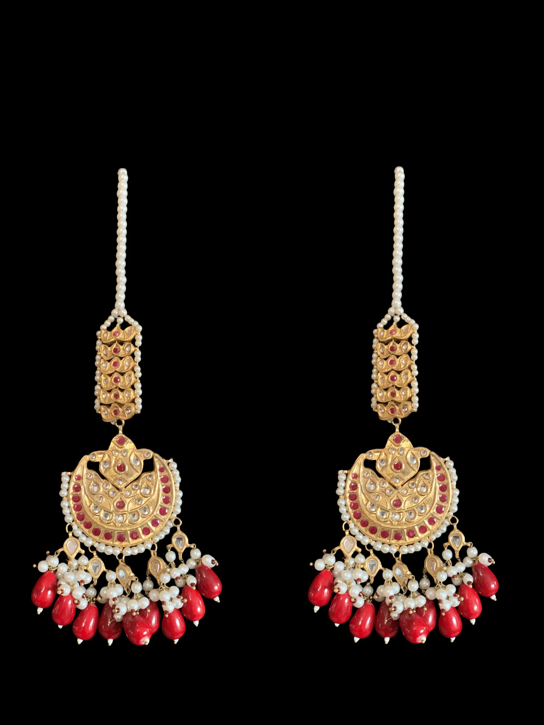 BR25 Radha bridal set ( red ) ( READY TO SHIP)