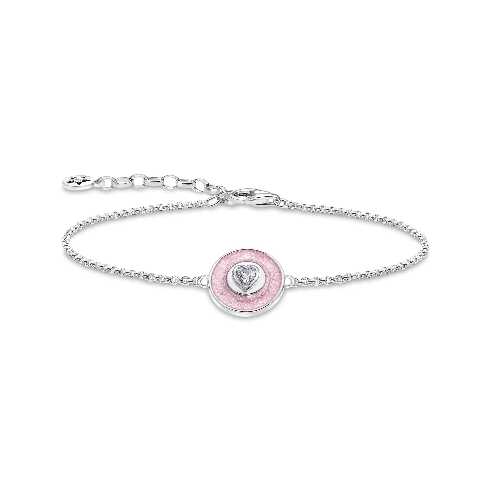 Bracelet with heart pink