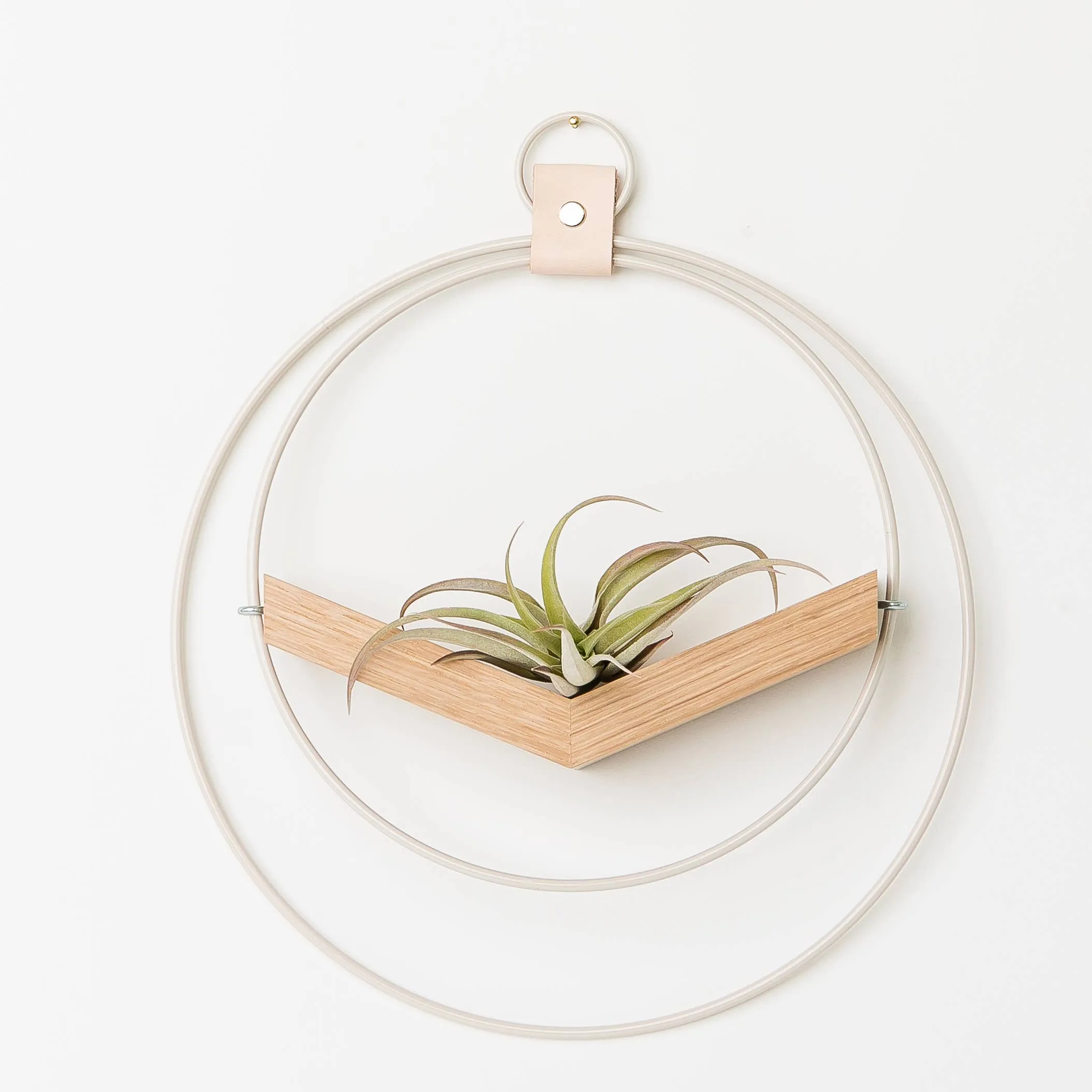 Braid & Wood Design Studio - V-Hanger (Light & Airy) - White Air Plant Holder: Large