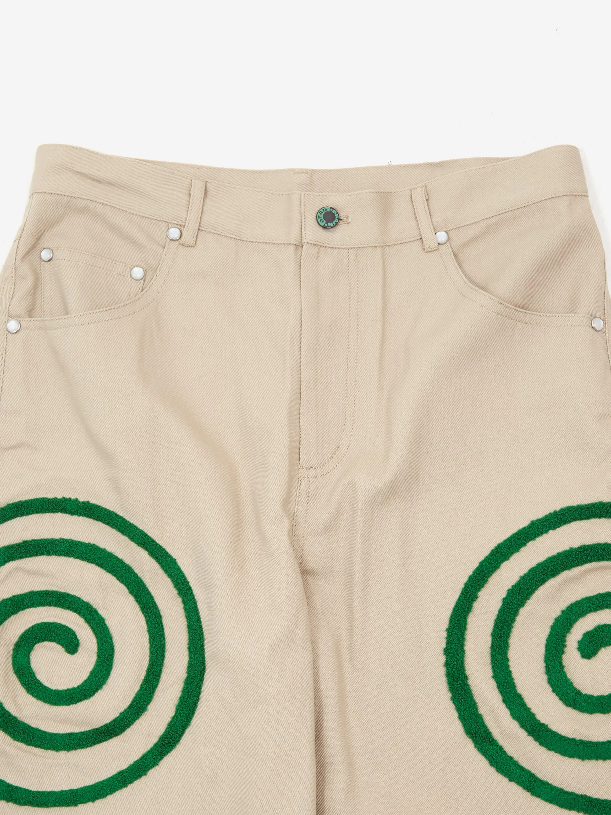 Brain Dead Swirls Twill Pant W - Khaki