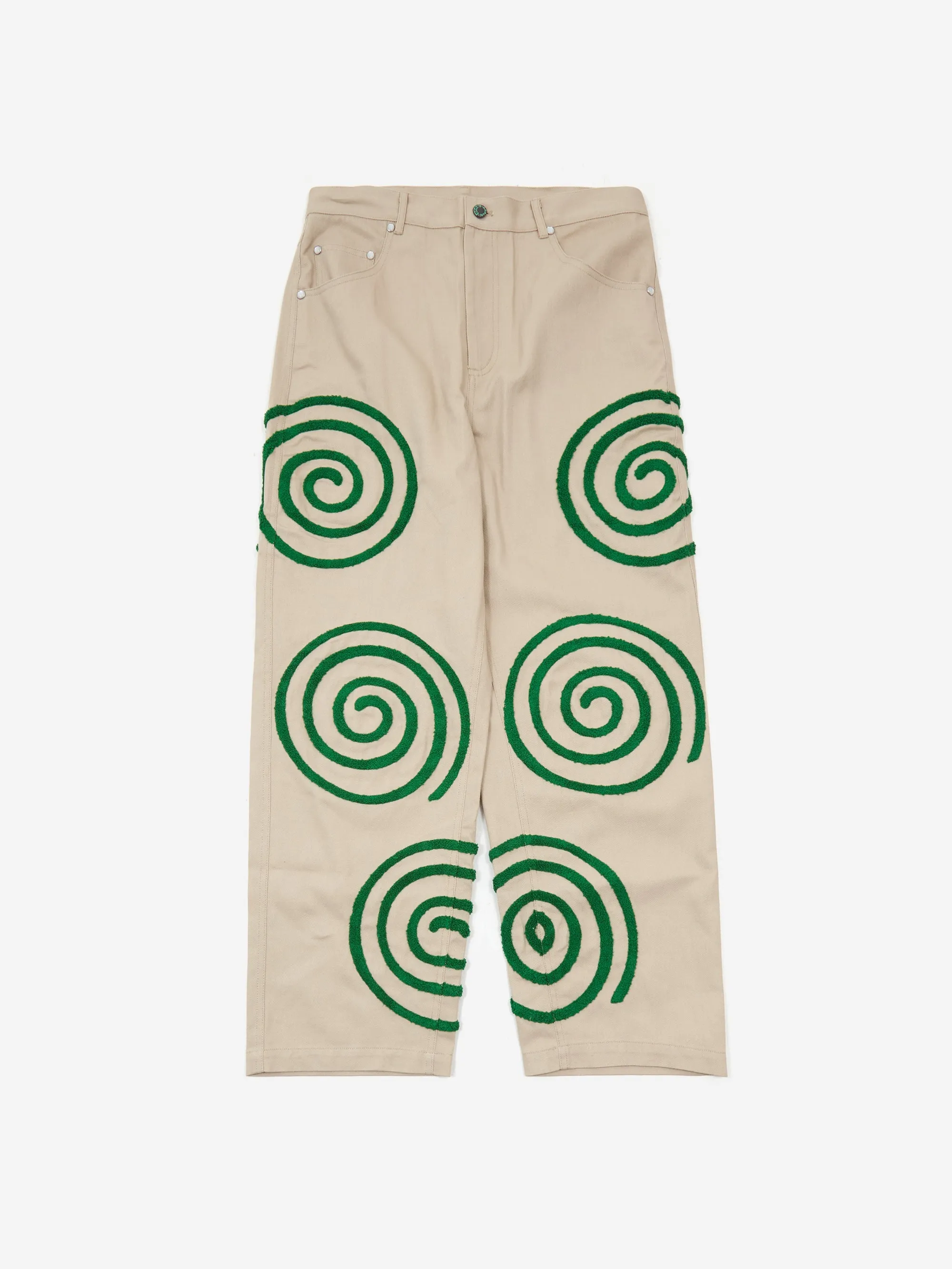 Brain Dead Swirls Twill Pant W - Khaki