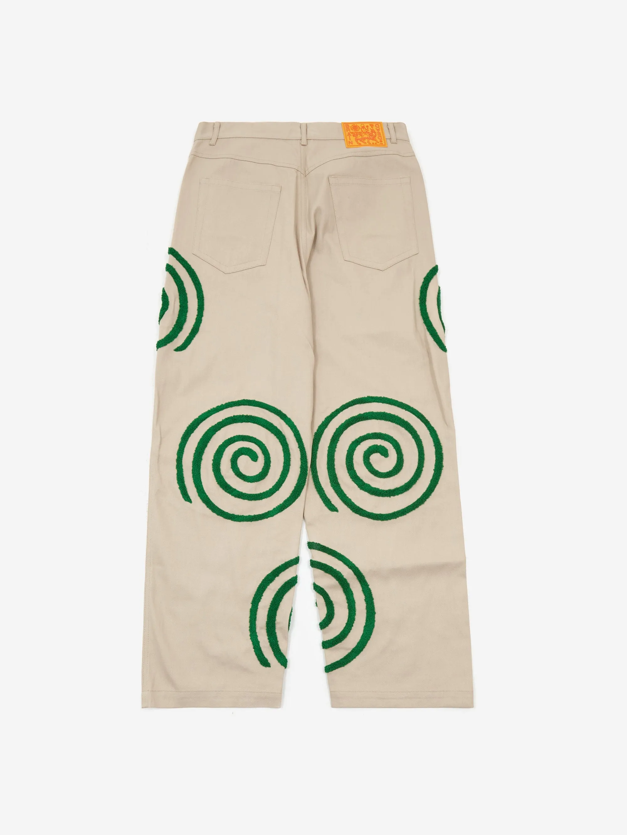 Brain Dead Swirls Twill Pant W - Khaki