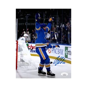 Brandon Saad St Louis Blues Autographed Celebration 8x10 Photo - JSA COA