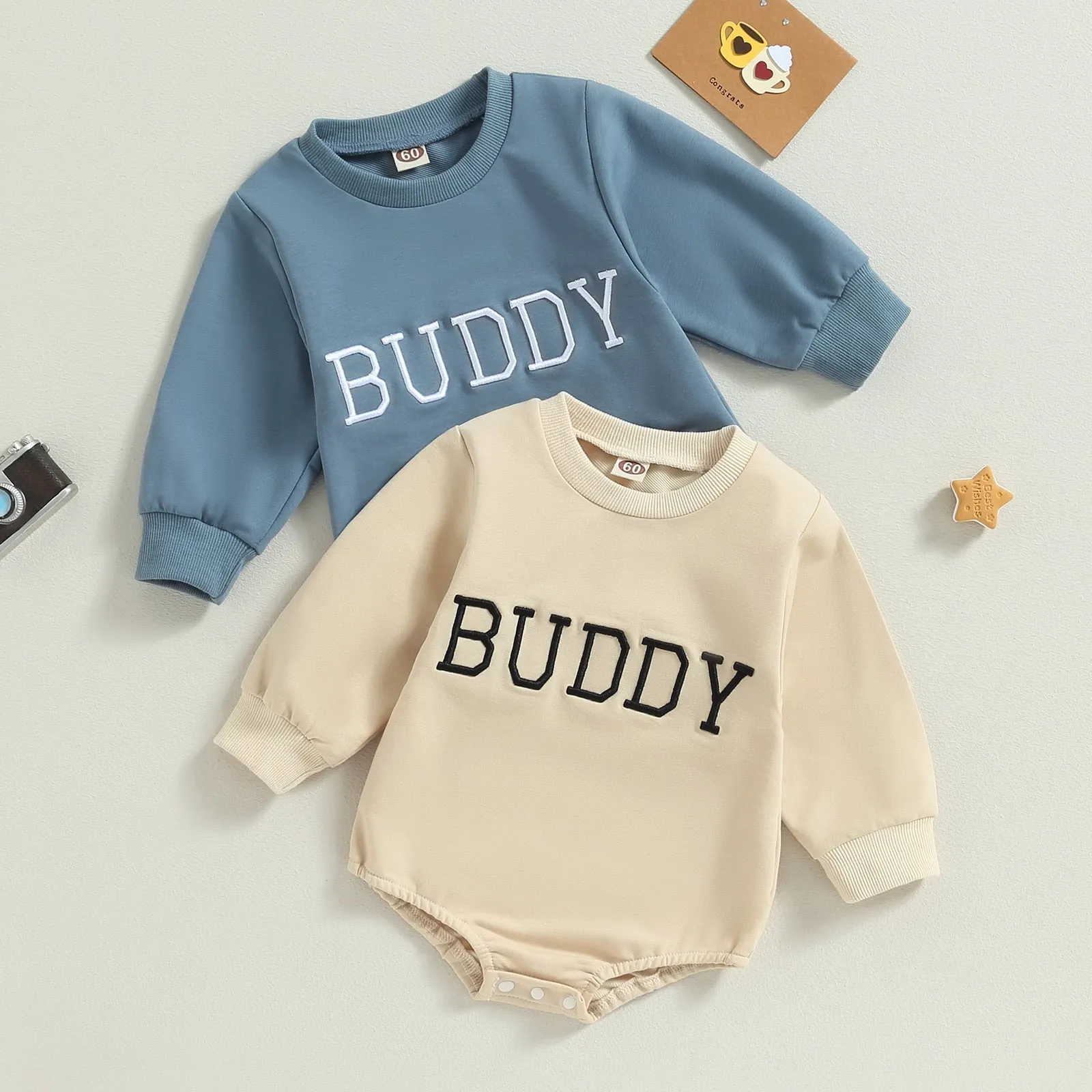 BUDDY Long-Sleeve Onesie