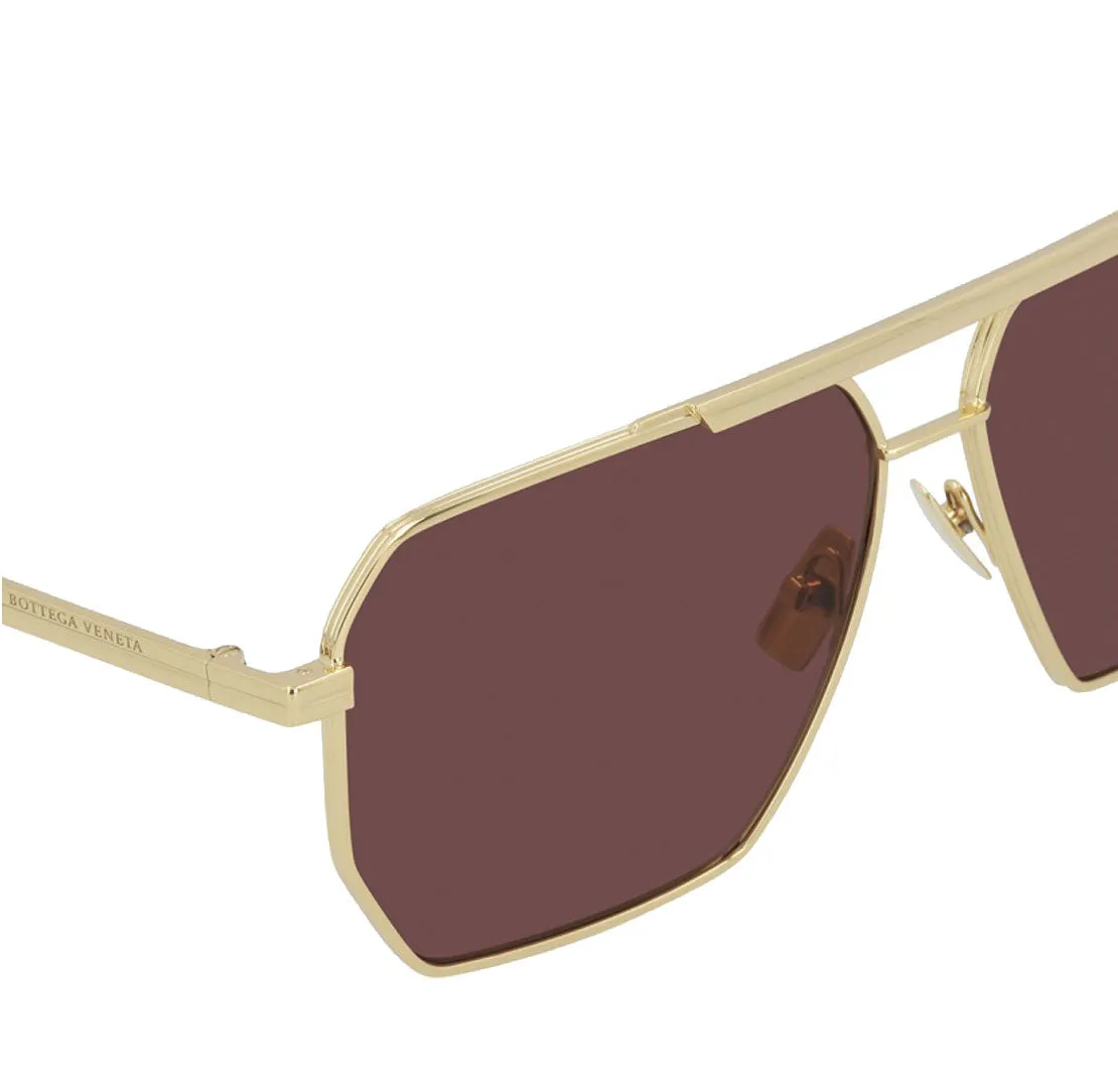 BV 1012S Aviator Sunglasses, Gold/Pink