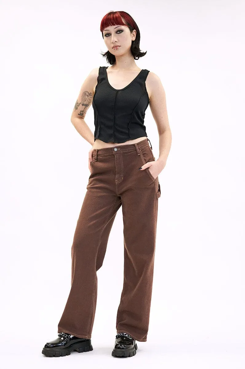 Cargo Pocket Wide Leg Jeans