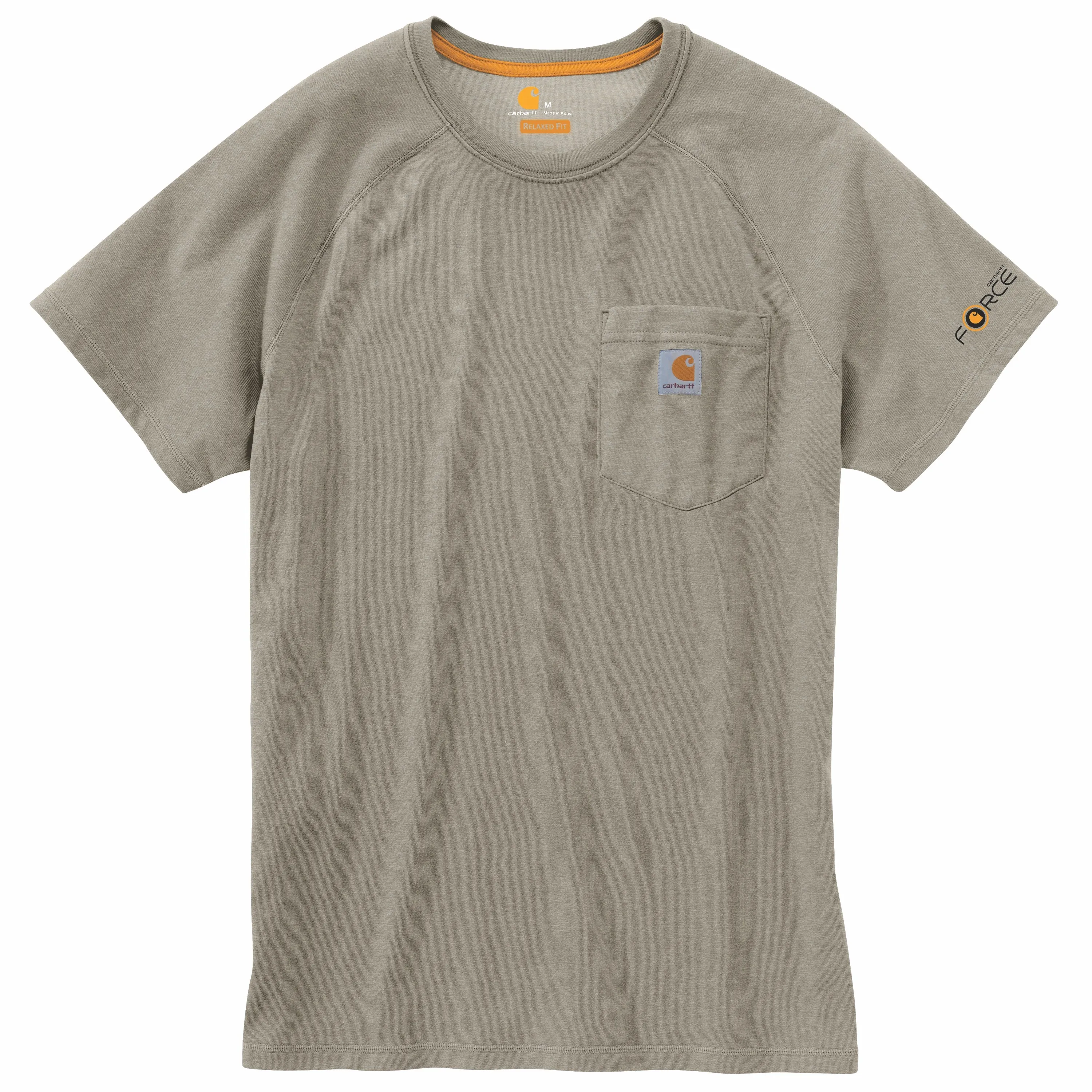 Carhartt Men's Force® Delmont Short Sleeve T-Shirt_Greige Heather