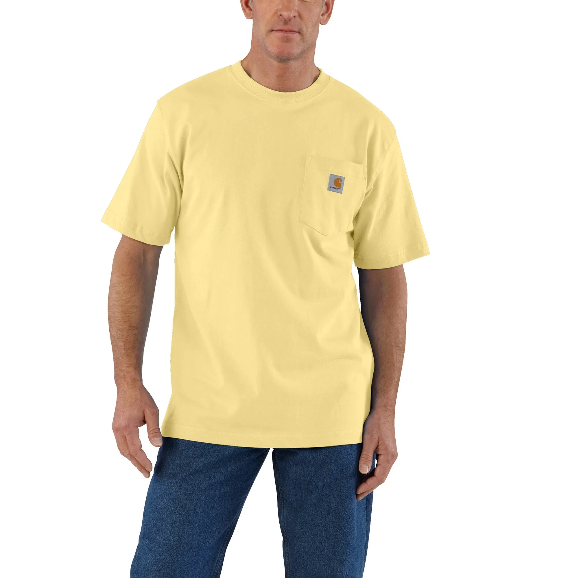 Carhartt Men's Short Sleeve Pocket T-Shirt_Pale Sun