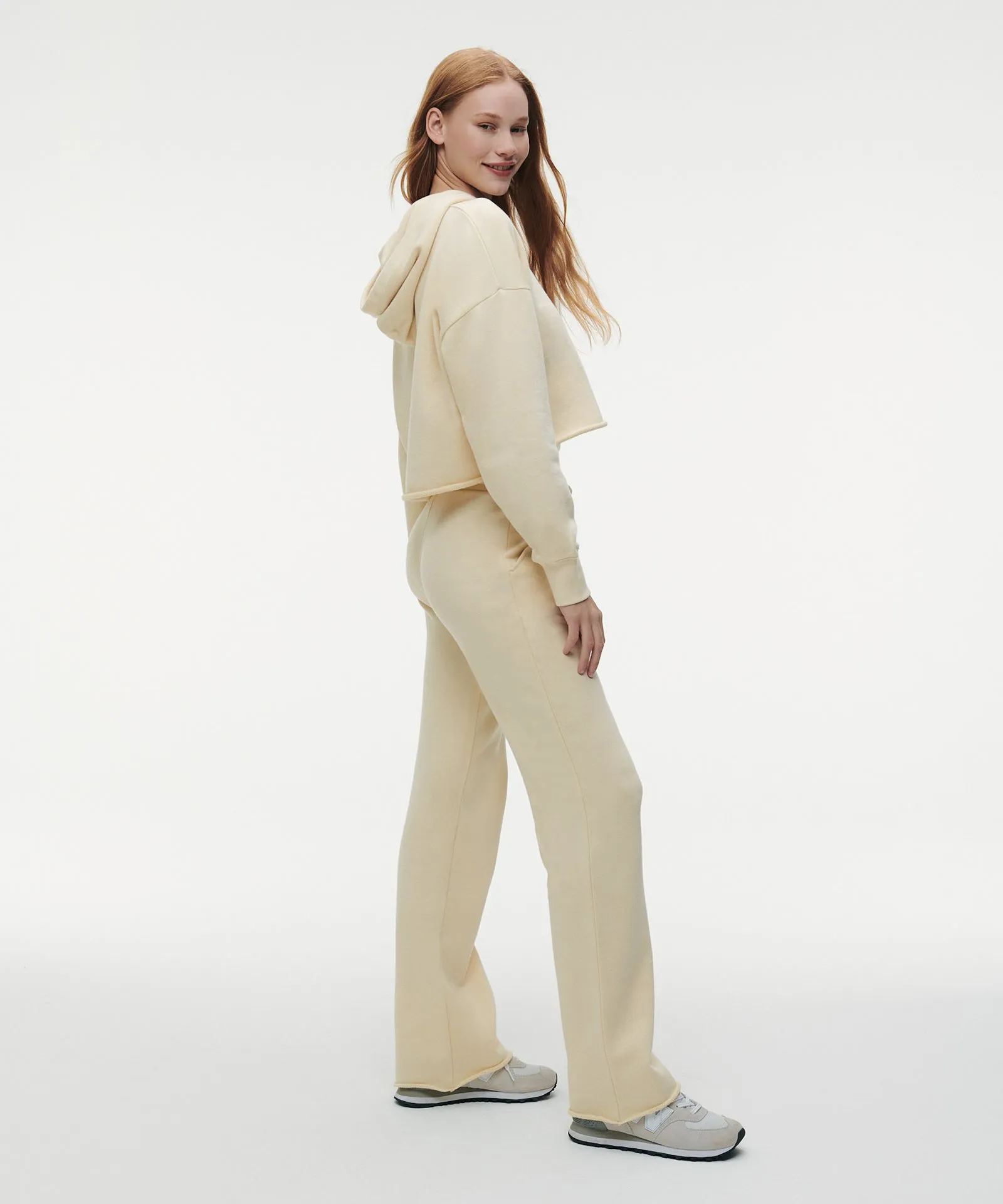 Cashmere Terry Wide Leg Pants