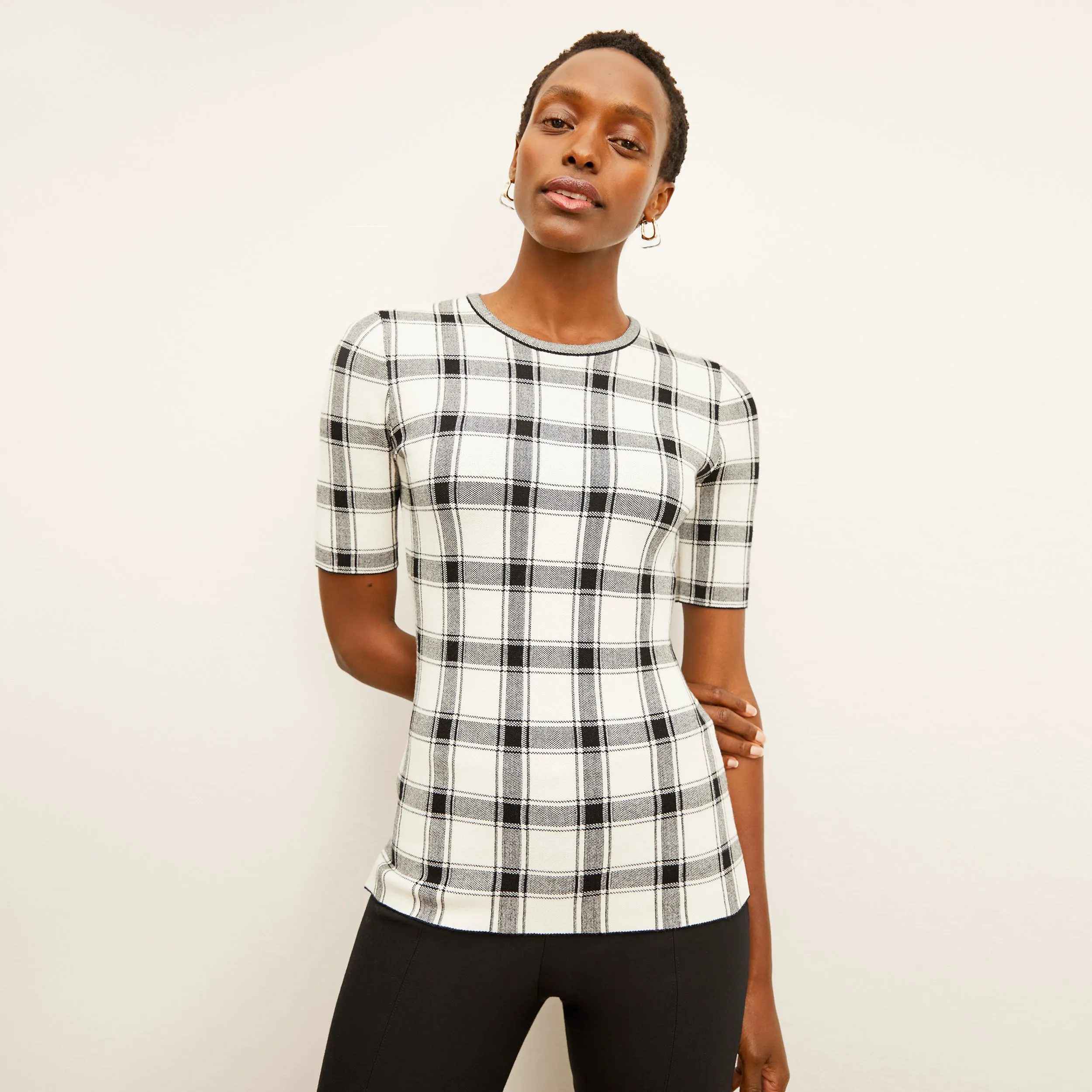 Choe Top - Eco 365Knit :: Bold Check