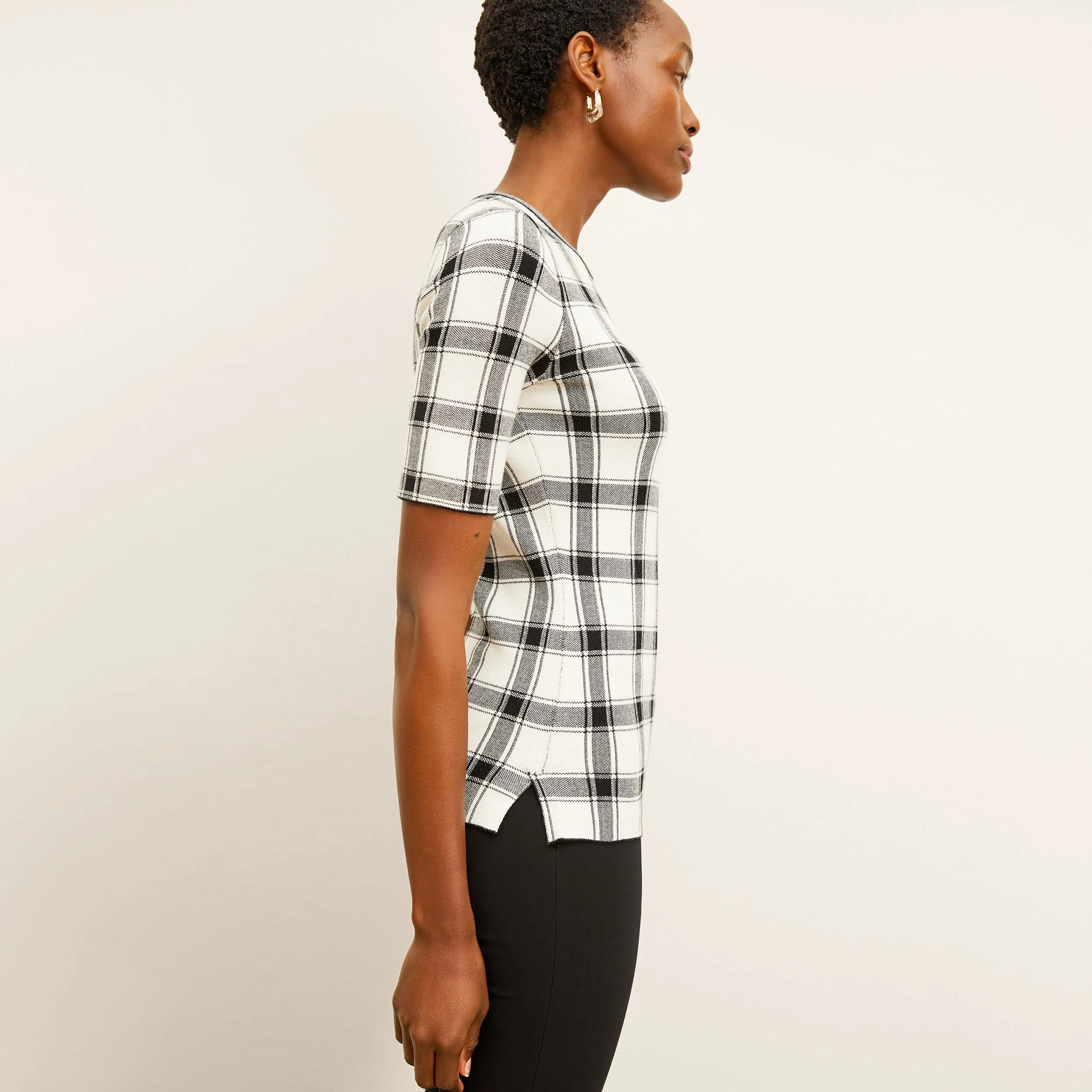 Choe Top - Eco 365Knit :: Bold Check