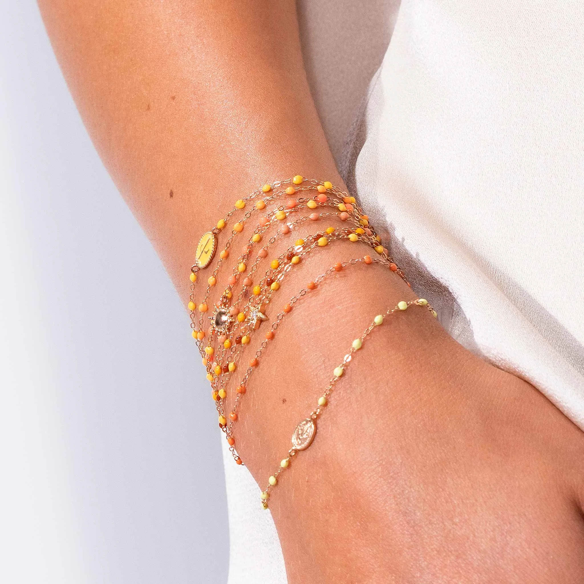 Classic Gigi Nude bracelet, Yellow Gold, 7.5"