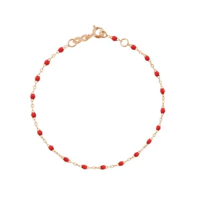 Classic Gigi Poppy Anklet, Rose Gold, 9.4"