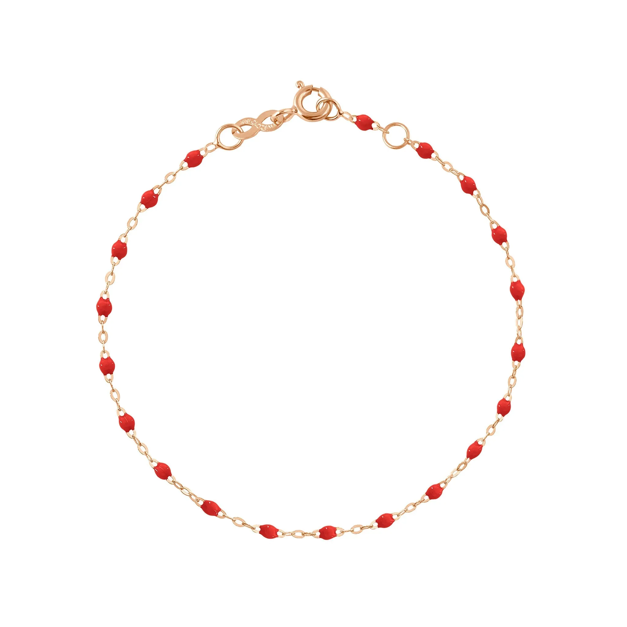 Classic Gigi Poppy Anklet, Rose Gold, 9.4"