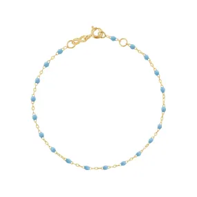 Classic Gigi Turquoise bracelet, Yellow Gold, 5.9"