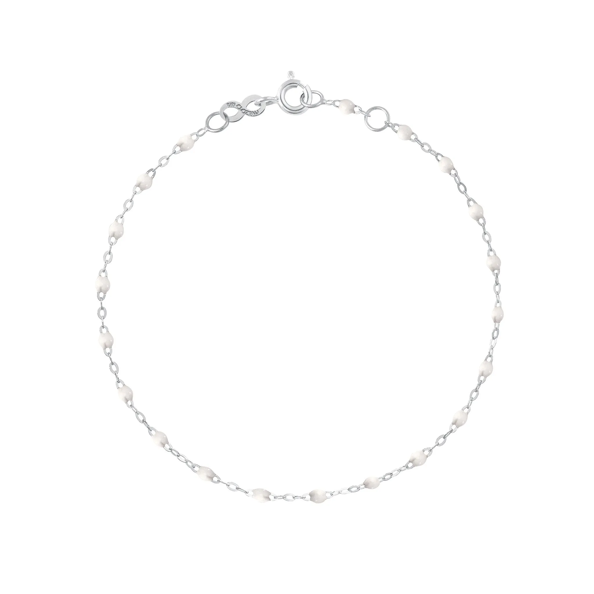 Classic Gigi White bracelet, White Gold, 7.5"