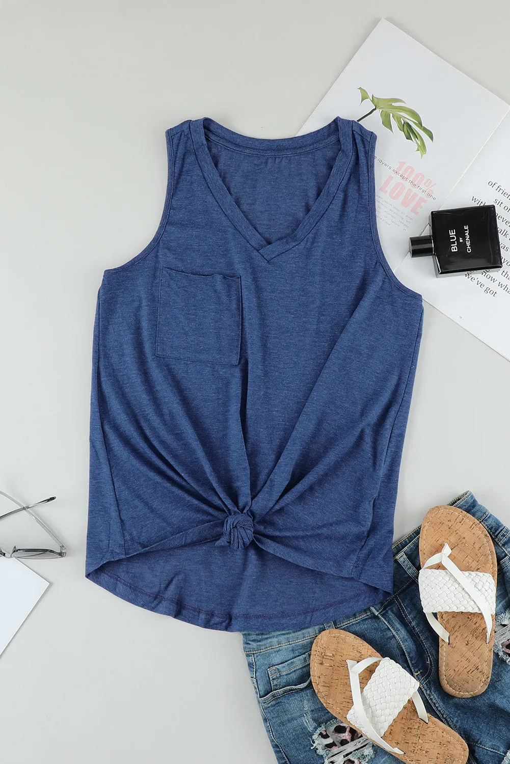 Comfy Blue Racerback Tank Top