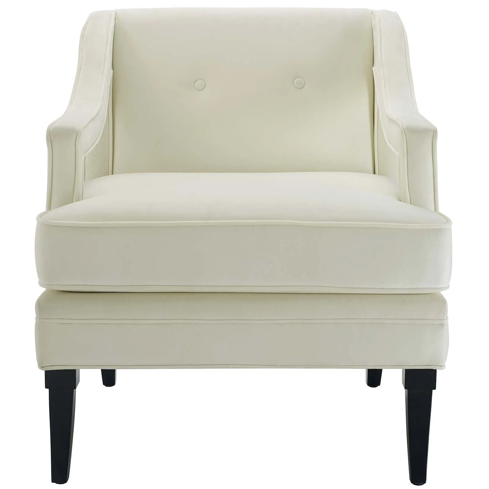 Concur Button Tufted Performance Velvet Armchair