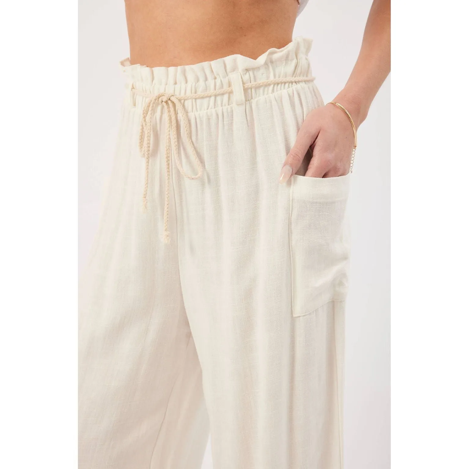 Cora Cream Linen Pant