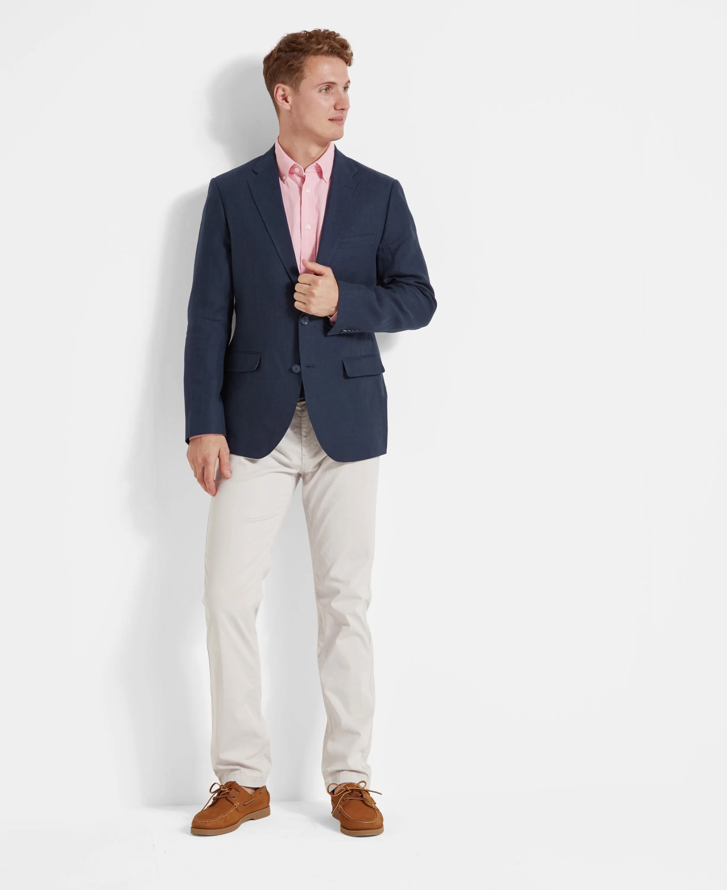 Cowes Linen Jacket - Navy