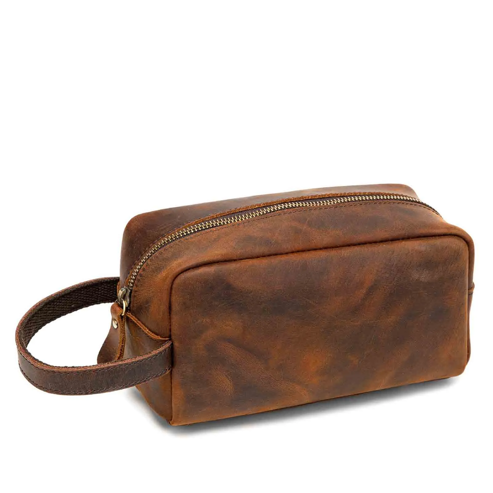 Crazy Horse Leather Toiletry Bag