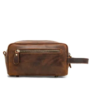 Crazy Horse Leather Toiletry Bag