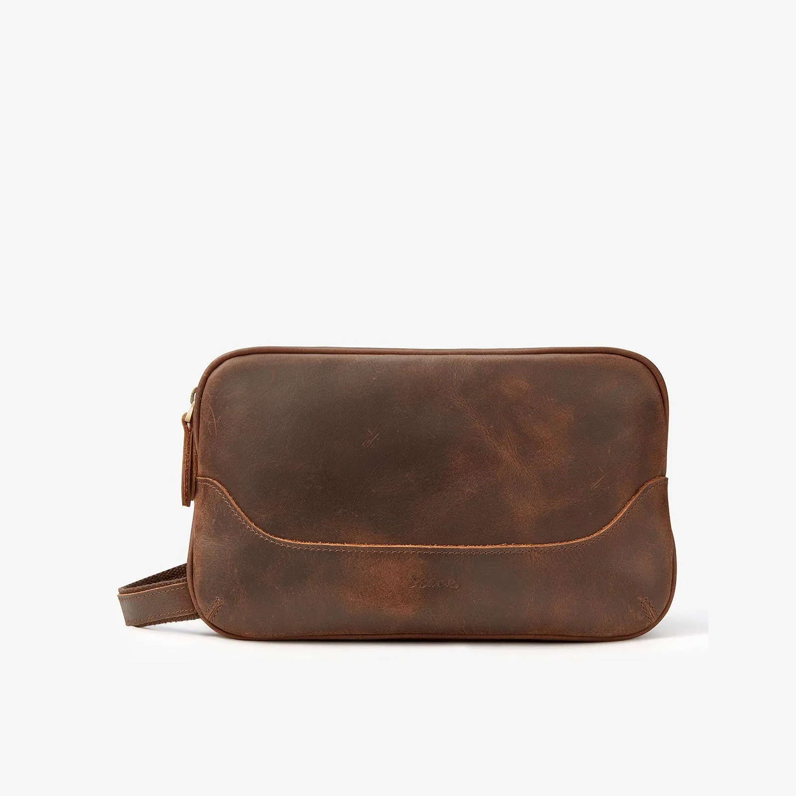 Crazy Horse Leather Toiletry Bag