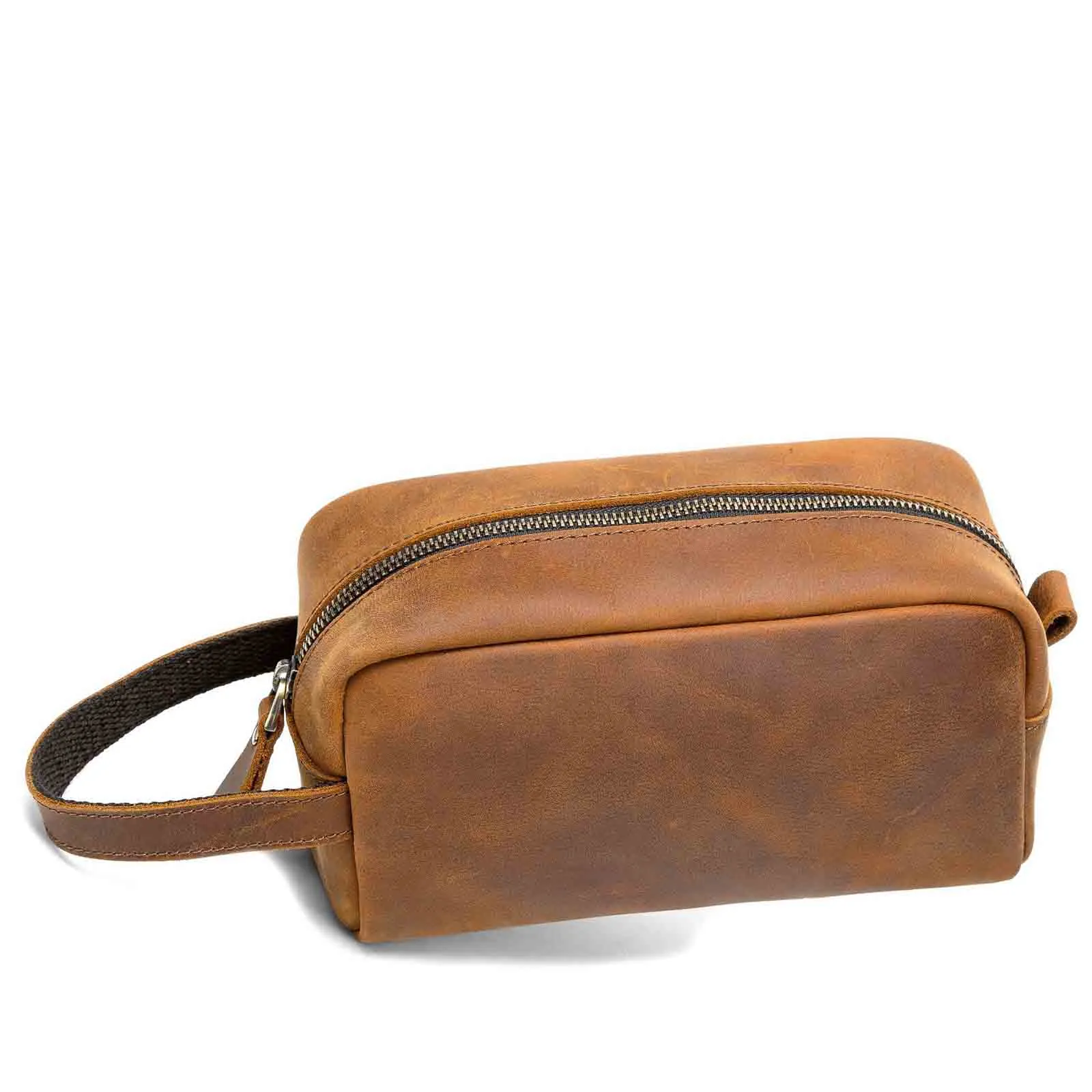 Crazy Horse Leather Toiletry Bag