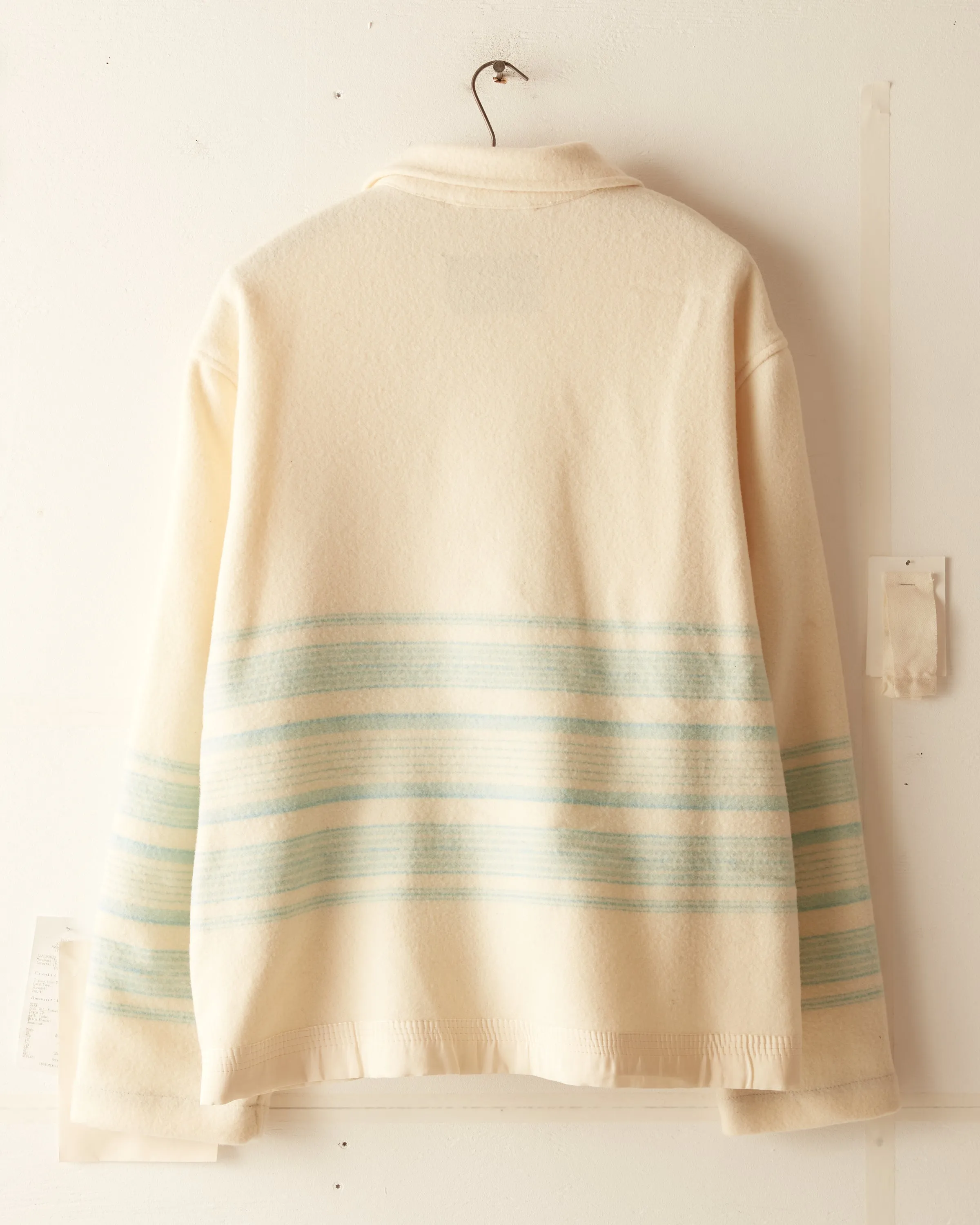 Cream Candy Stripe Blanket Jacket - M/L