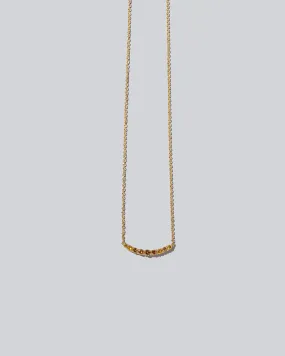 Crescent Necklace - Yellow Diamond