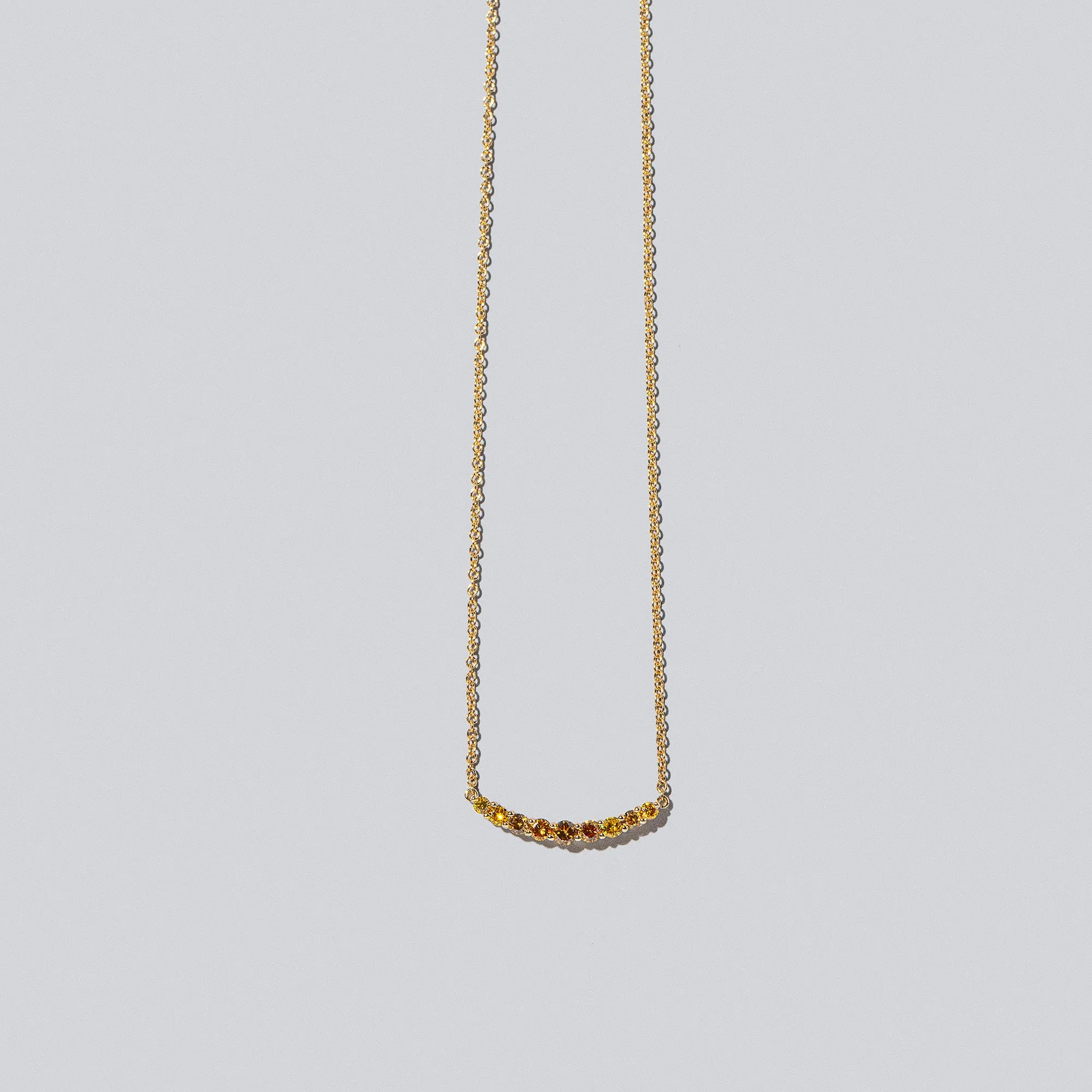 Crescent Necklace - Yellow Diamond