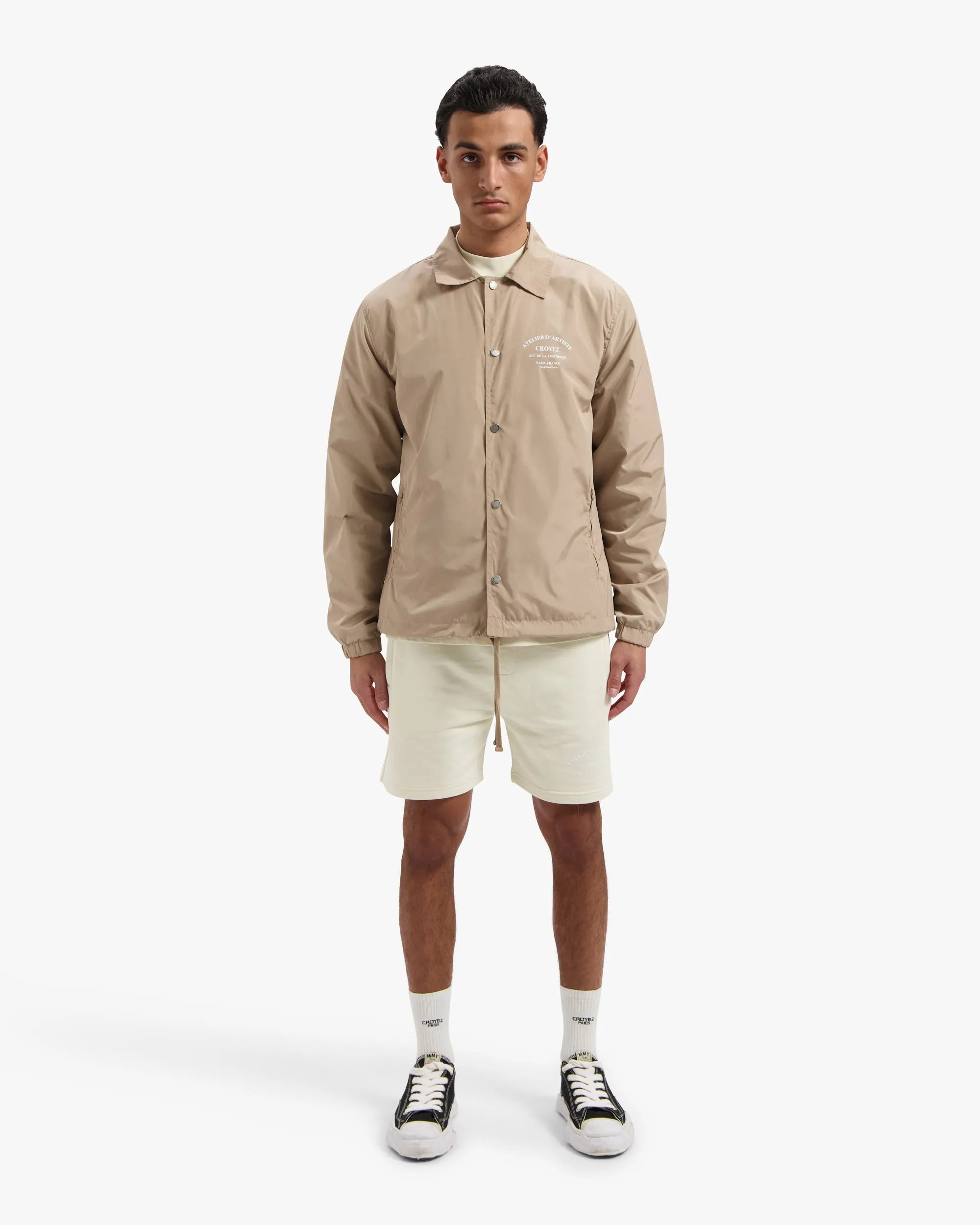 CROYEZ ATELIER COACH JACKET - BEIGE/WHITE