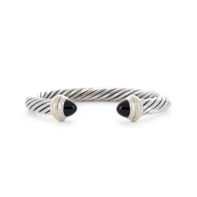 David Yurman Classic Cable Bracelet, Black Onyx, 7mm