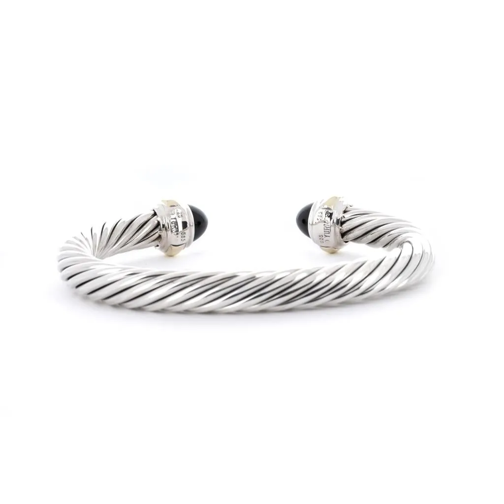 David Yurman Classic Cable Bracelet, Black Onyx, 7mm