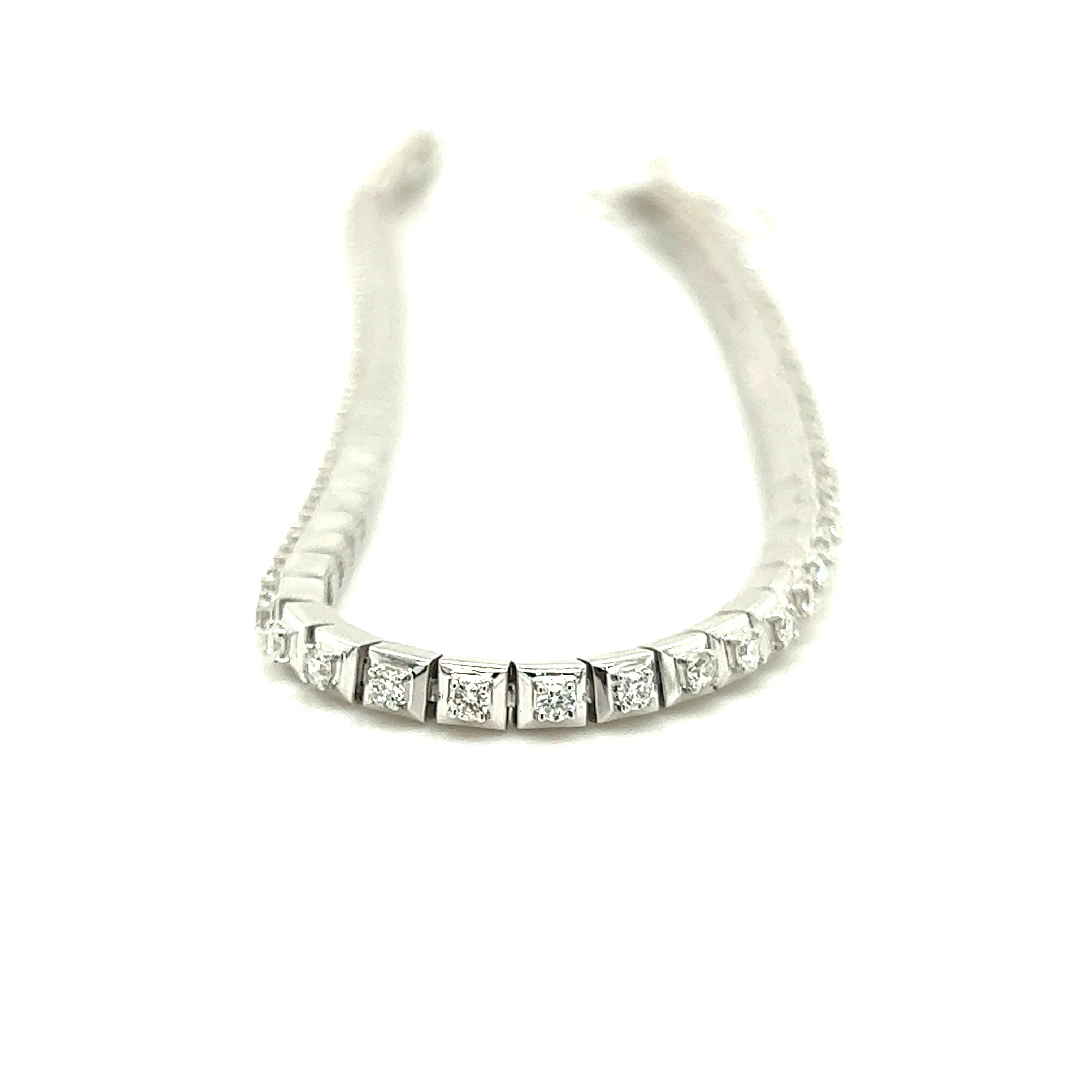 Diamond Link Bracelet with 1.0ctw of Diamonds in 14K White Gold