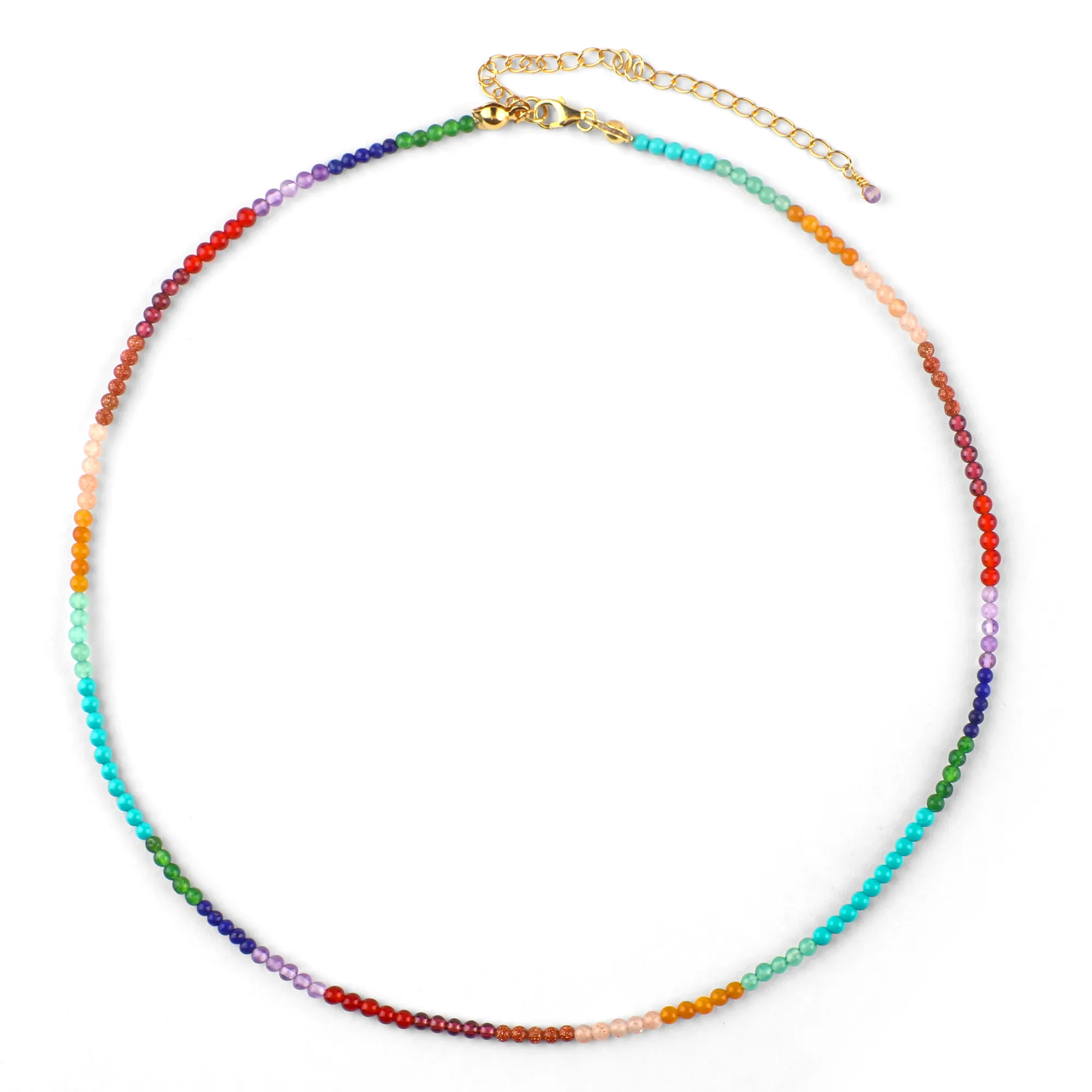 Divine Healer 2mm Gemstone Necklace