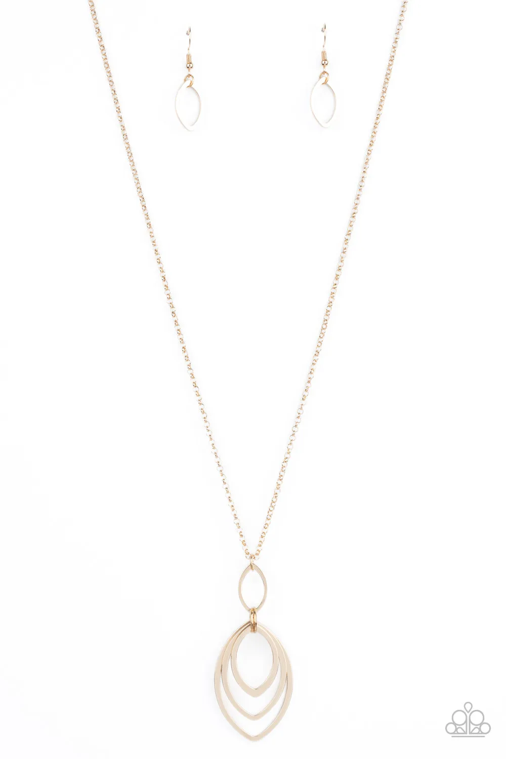 Dizzying Definition - Gold Necklace