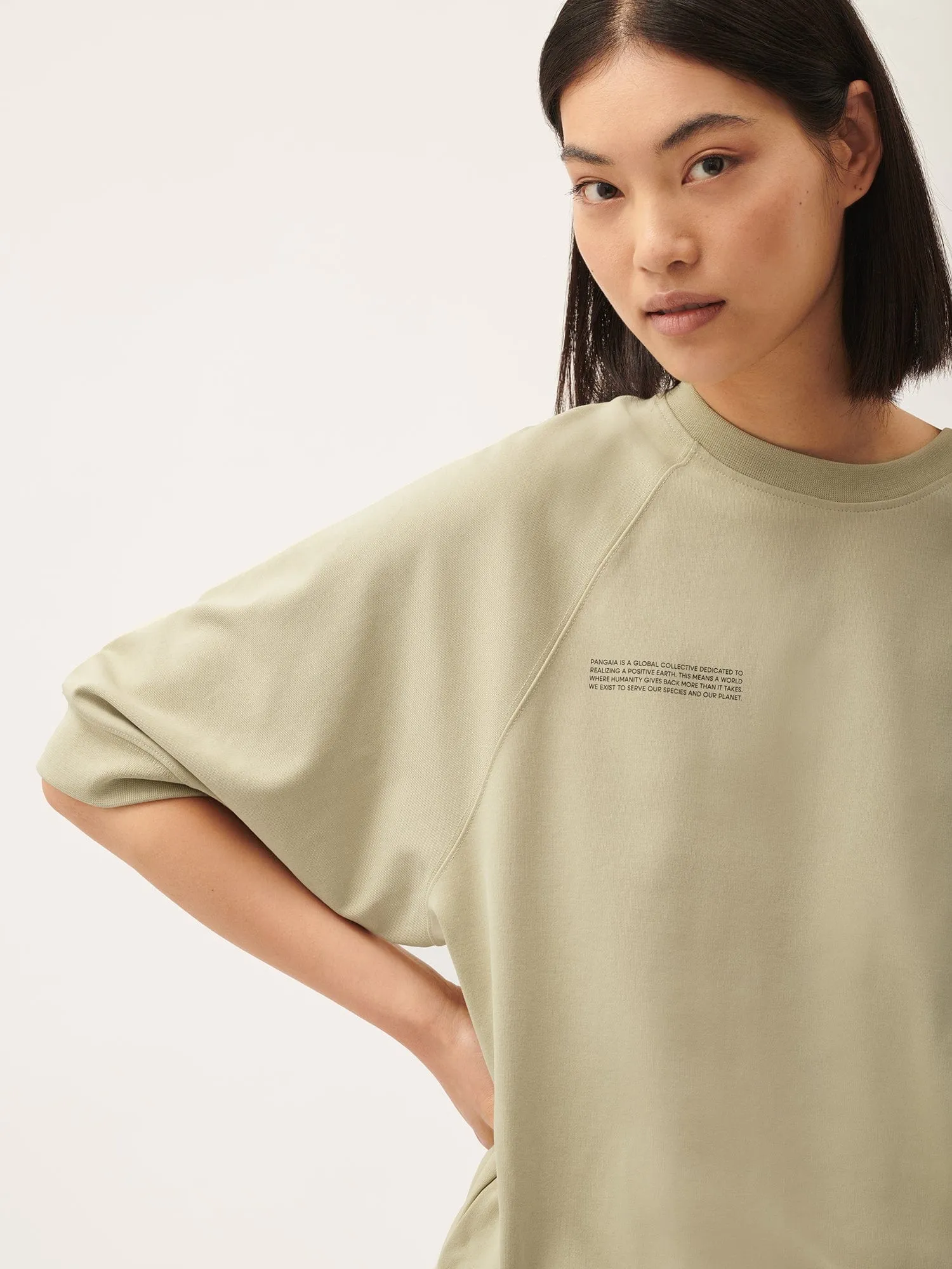 DNA Double Jersey Short Sleeve Top—maitake beige