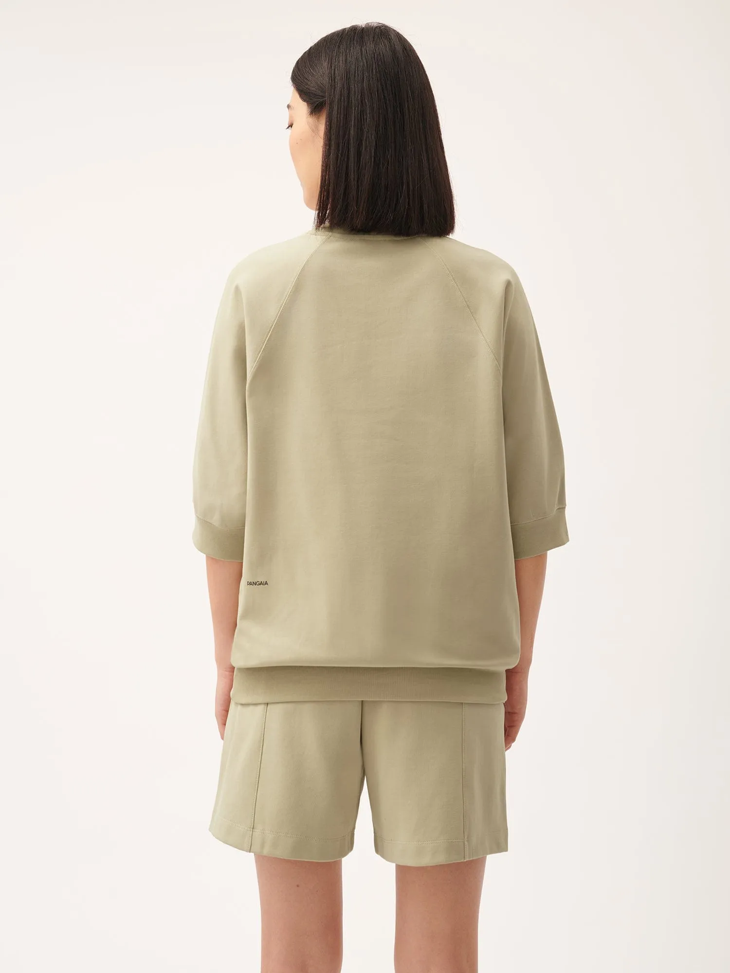 DNA Double Jersey Short Sleeve Top—maitake beige