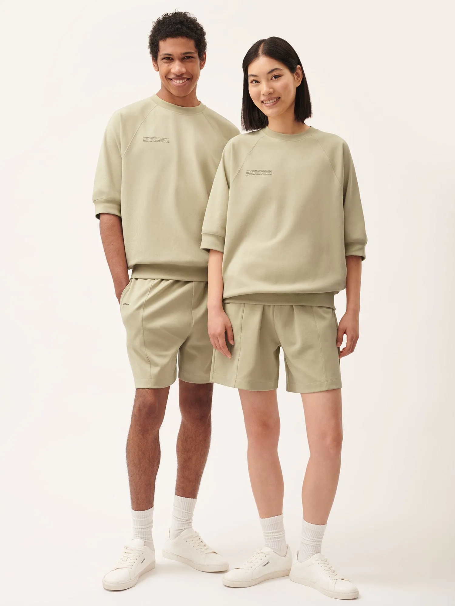 DNA Double Jersey Short Sleeve Top—maitake beige