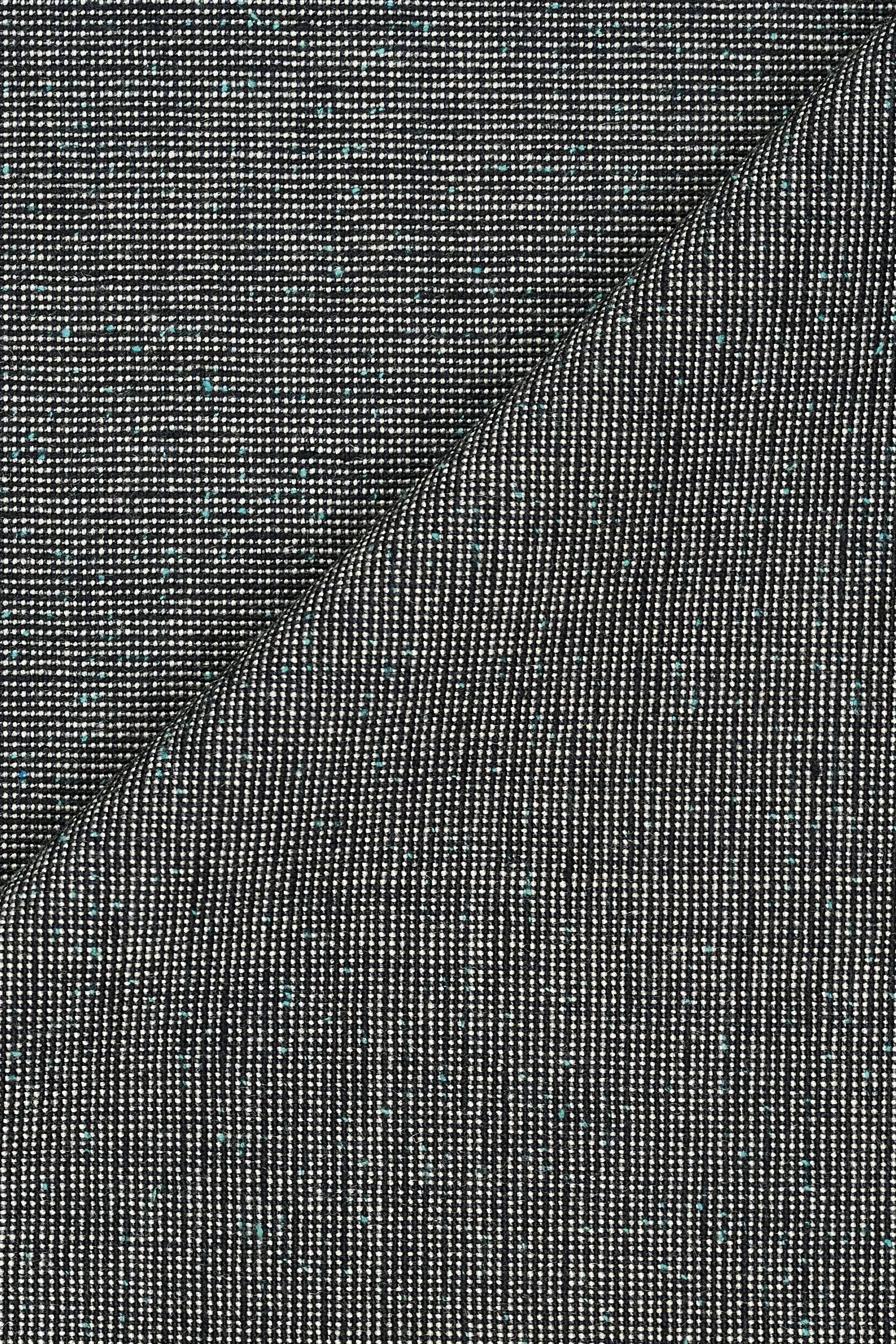 Dormeuil 6506 Navy Grey with Blue Wool Sportex Cloth - 1.5m